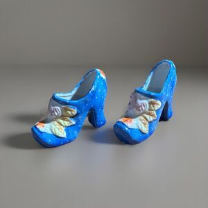 VTG Porcelain Miniature Shoes Japan Hand Painted